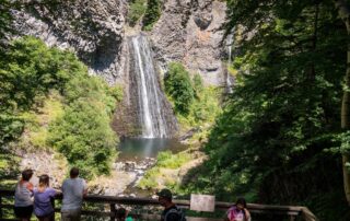 Péreyres - Ray Pic - vue depuis le dernier ponton en famille ©sourcesetvolcans