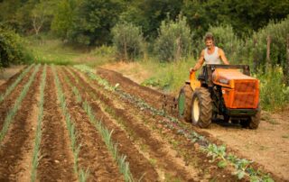 M. Dhont sur son tracteur